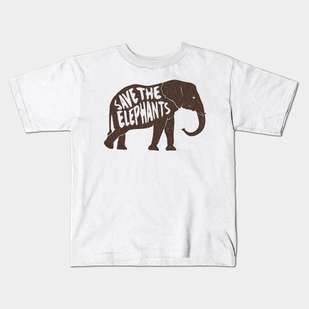 Awesome Vintage Save The Elephants T shirt Elephant Kids TShirt
